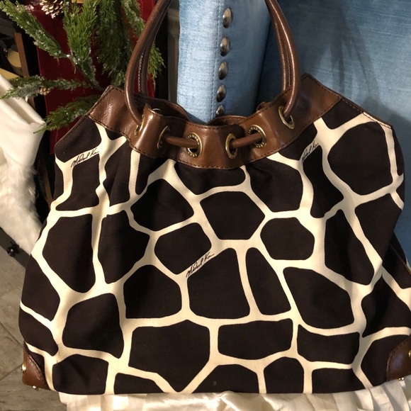 Michael Kors Giraffe Print Canvas Bag